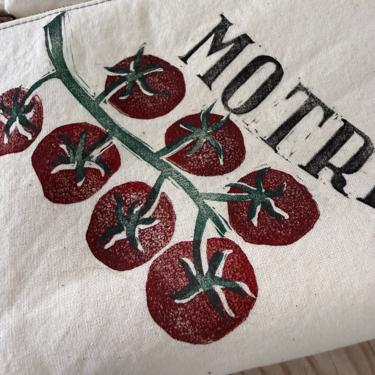 Hand-Printed Zip Case - Cherry Tomato Limited Run