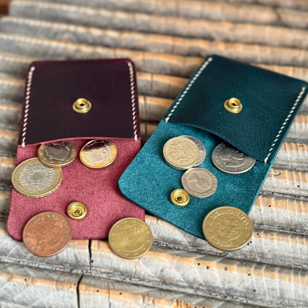 Veleta - Coin keeper in Waxy Aqua - CUSTOM ORDER