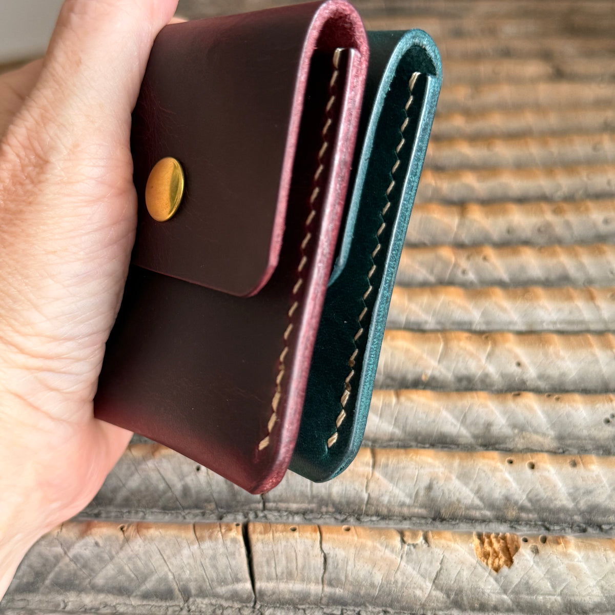 Veleta - Coin keeper in Waxy Aqua - CUSTOM ORDER