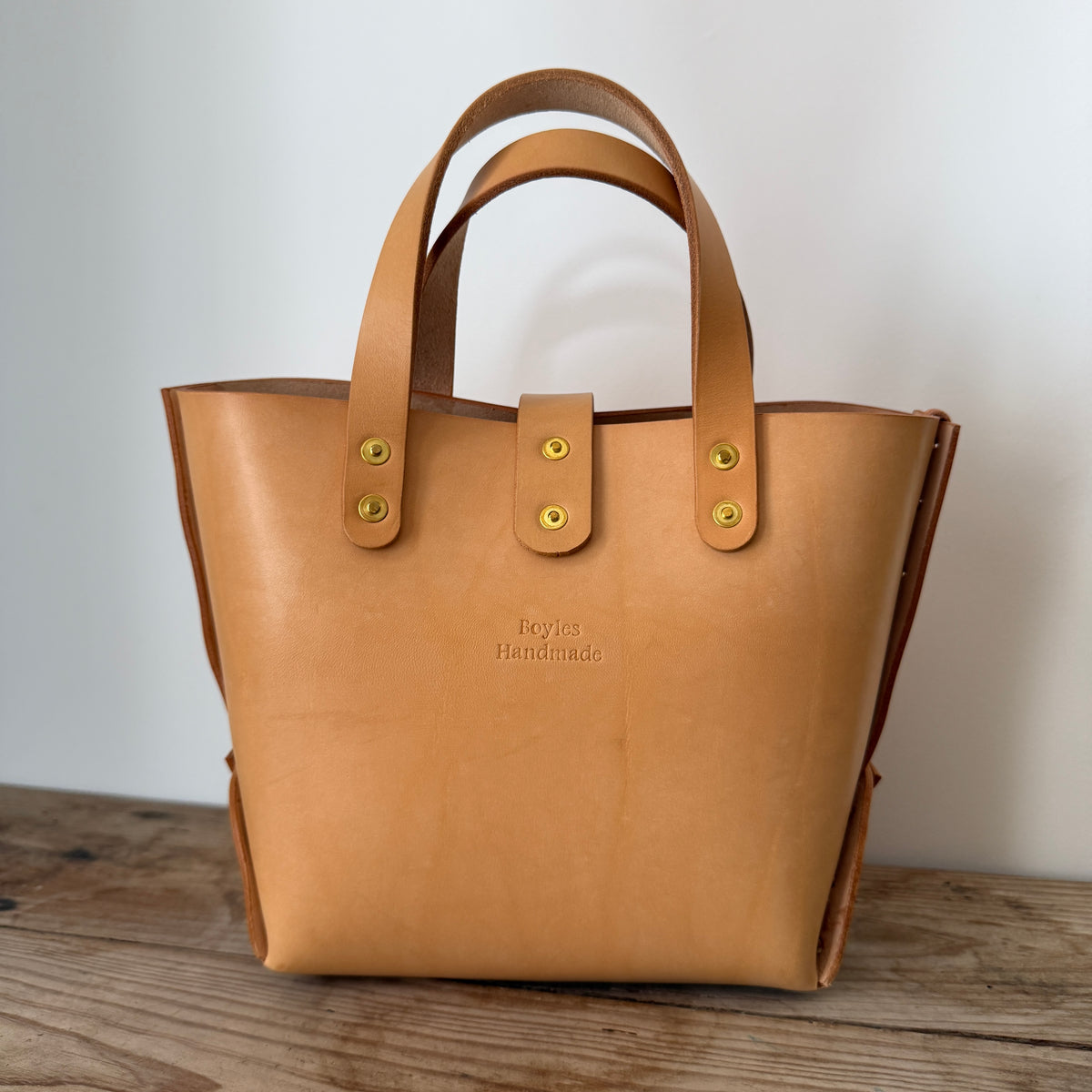 Laced Tote - Natural Vegetable-Tanned Leather