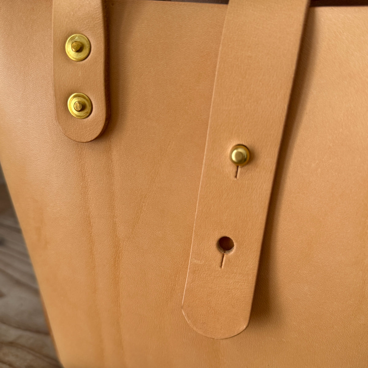 Laced Tote - Natural Vegetable-Tanned Leather