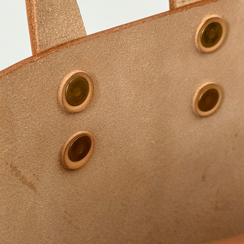 Laced Tote - Natural Vegetable-Tanned Leather