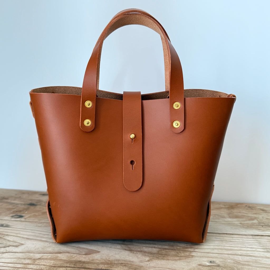 Laced Tote - Cognac Leather