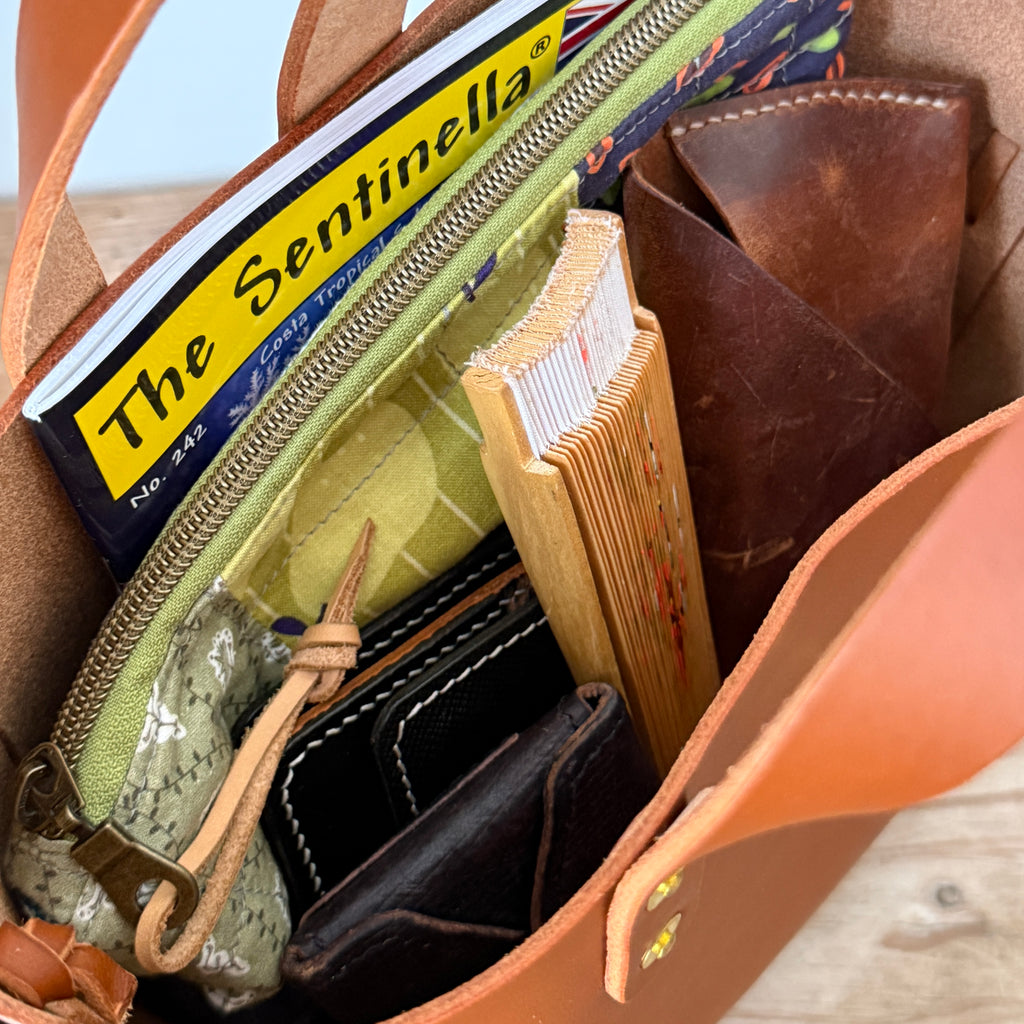 Laced Tote - Cognac Leather
