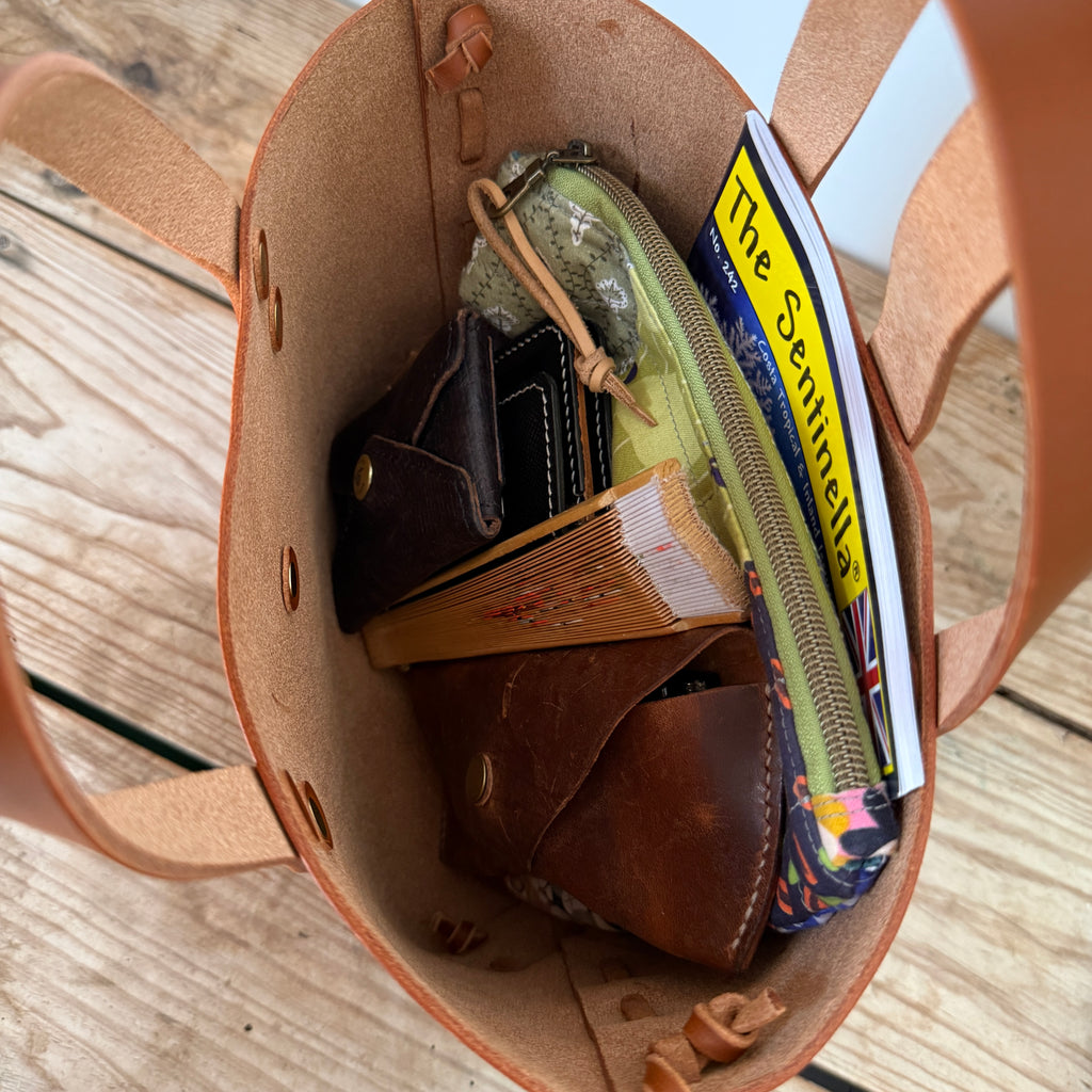 Laced Tote - Cognac Leather