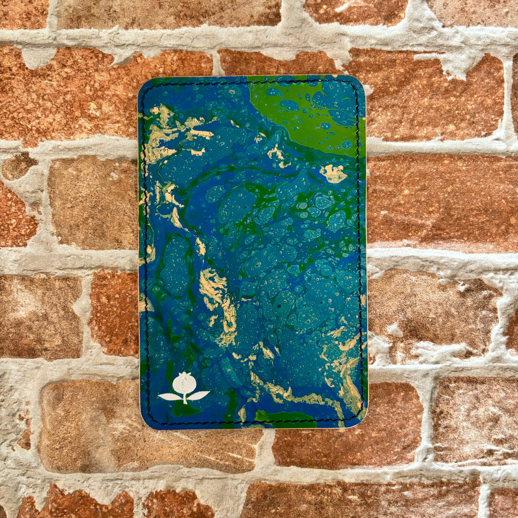 Quisquilla - Hand marbled and Blue Buttero
